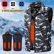 Heated Vest Warm Winter Electric Jacket USB Heating Coat Thermal Lightweight New