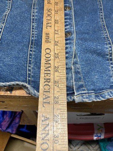 VTG Hard Rock Cafe Hollywood Denim Jacket Women's Size Small Jean Hong Kong Y Lg - Picture 13 of 13