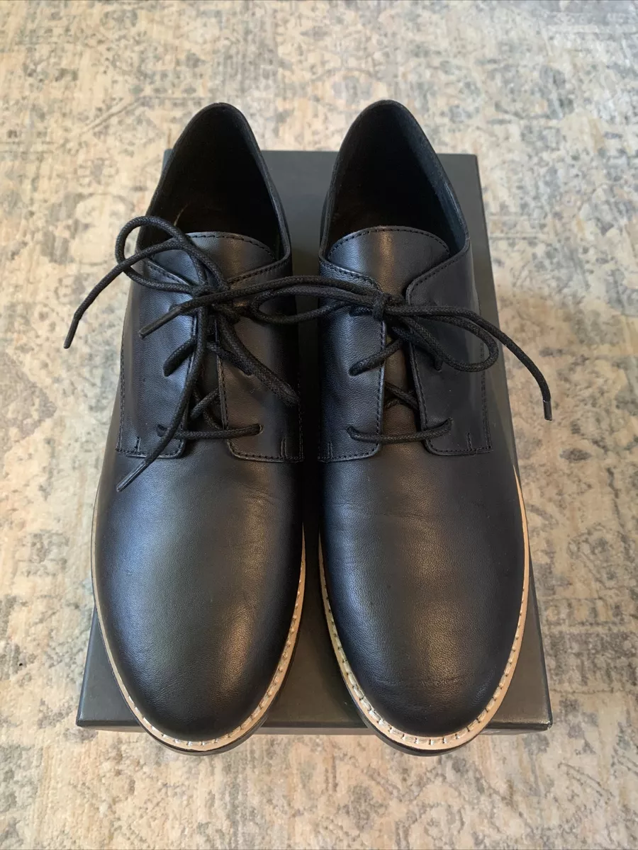 NIB Eileen Fisher Leather Milo Oxford In Black Sz 7 eBay