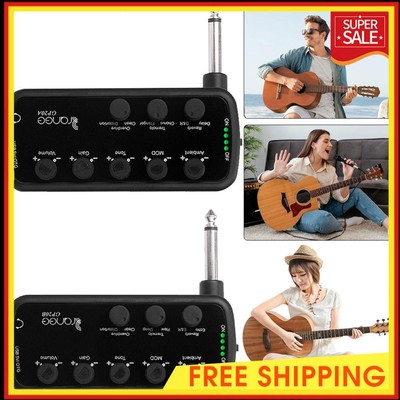 Electric Guitar Headphone Amplifier USB Chargable Black Speakers Combo Amplifier