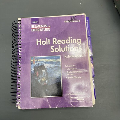 ELEMENTS OF LITERATURE: READING SOLUTIONS THIRD COURSE Rinehart /Winston Good