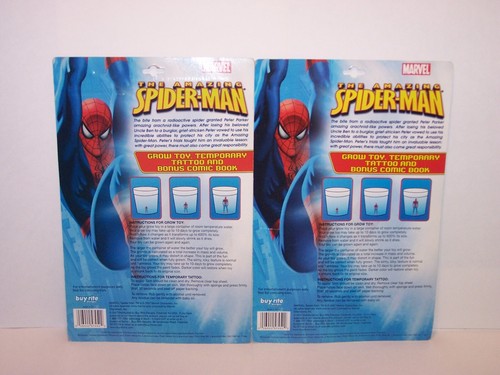 2 Amazing Spider-Man Comics - 2007 W/Grow Toy, Temporary Tattoo, New Unopened! - Picture 2 of 2