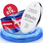 10 x Knopfzelle CR2025 Wilhelm Batterie Lithium 3V CR 2025 Industrieware