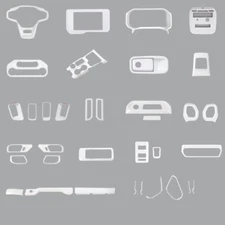 White Car Accessories Interior Trim Full Set Cover Kit for Ford Bronco 2021-2023