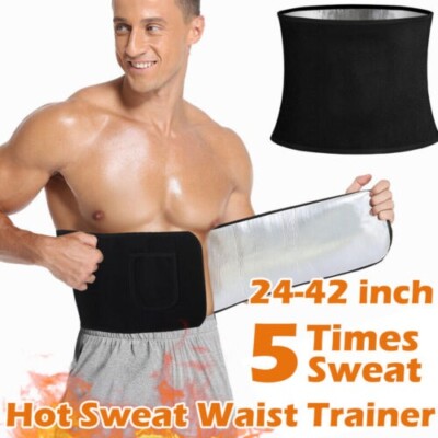 Men Sweat Waist Trimmer Exercise Belt Burn Fat Body Shaper Weight Loss Girdles++