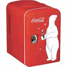 Koolatron KWC4 Coca-Cola Personal Mini Fridge 6 Can - Red