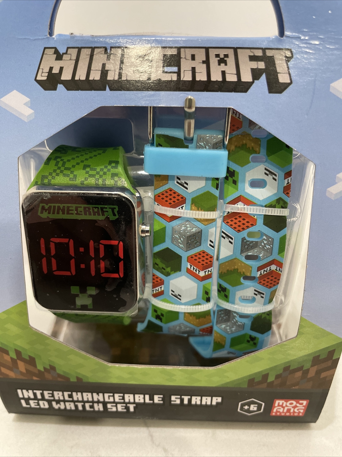 Minecraft Mojang Flashing Enderman Dragon Face LCD Digital Watch Black ...