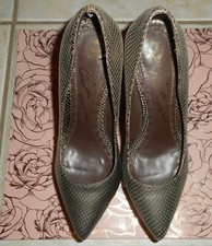 ALICE  OLIVIA by Stacey Bendet Willow Snake Brown Embossed Platform Heel 37.5