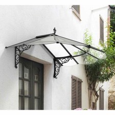 Image of Door Canopy 6ft x 4ft Cover Palram Canopia Iris Canopy 1780 Black Clear
