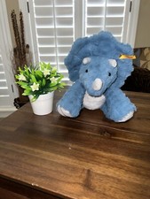 Steiff Soft Cuddly Friends Plush Dinosaur Dixi Triceratops With Tags Stuffed