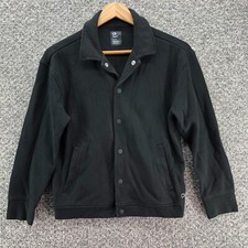 Gap Fit Active Jacket Black Girls Sz XL 12 Snap Buttons Collared Pockets
