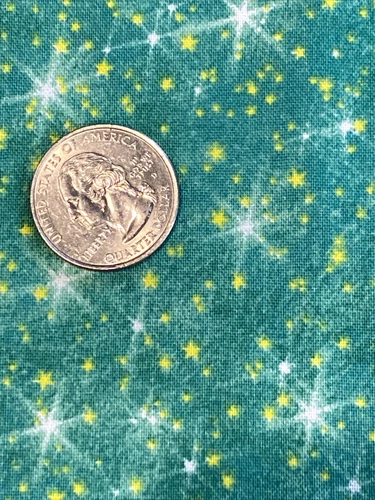 Galaxy Stars Cotton Fabric 1 Yard Green video thumbnail