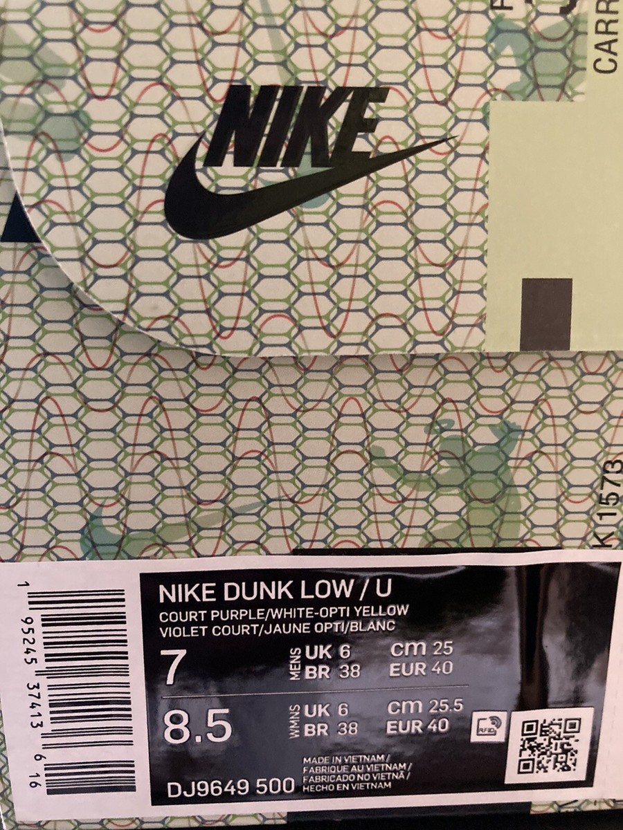 NIKE DUNK UNION COURT PURPLE  SIZE 7 DJ9649-500 SHIPS FREE PRIORITY MAIL ?‍?? NIKE DUNK UNION COURT PURPLE SIZE 7 DJ9649-500 SHIPS FREE  main image 3