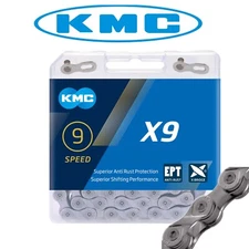KMC X9 EPT 9-Speed Chain Rust Buster fits Mountain Bike Hybrid Road Shimano SRAM