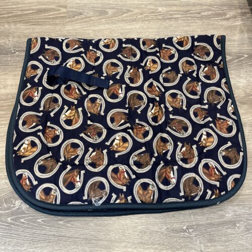 Wilkers English Horse Shoe Print All Purpose Saddle Pad Blanket Horse Tack