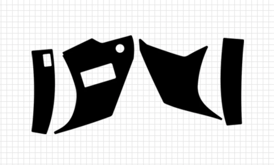 Cowl 侧盖毛毡织物 4 件 Ems 黑色适用于本田雅阁 2023 ~ 2025 混合 CY2 — 第 4/4 张图片