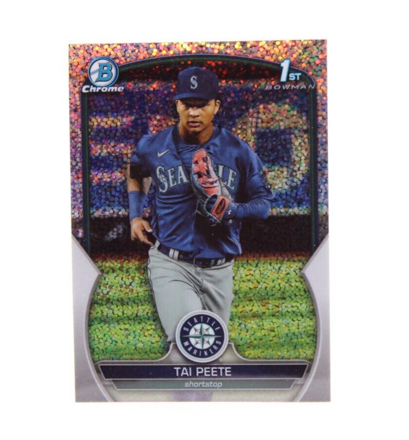 TAI PEETE 2023 Bowman Chrome Draft RC 1st Sparkle Refractor Seattle Mariners