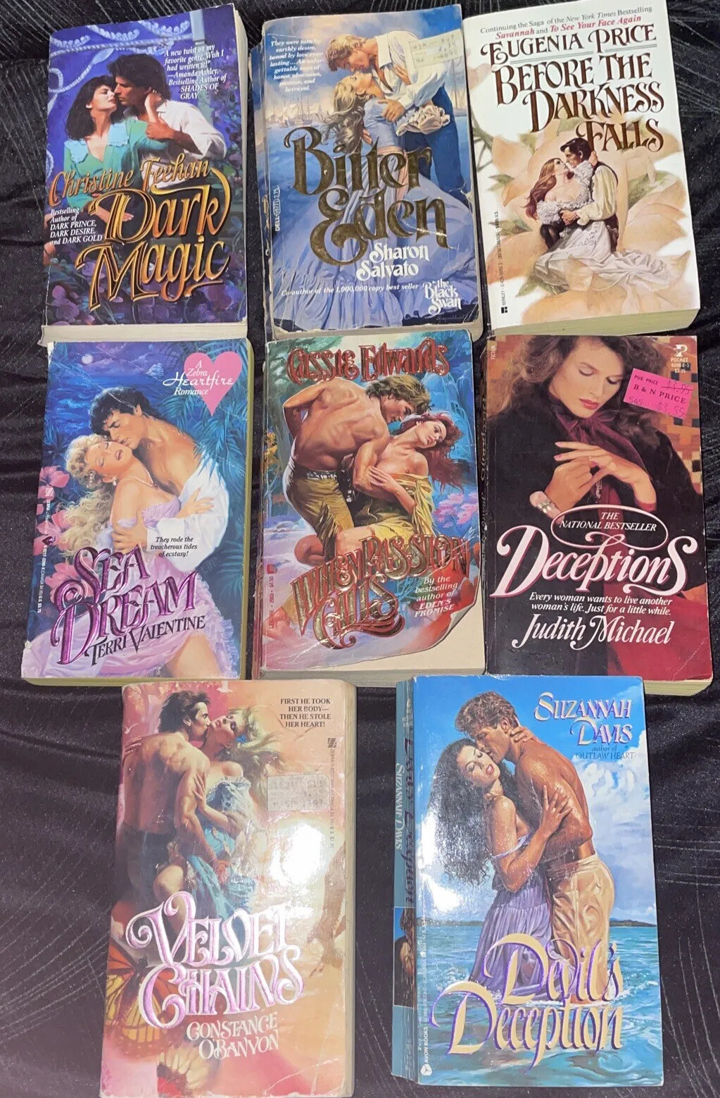 Lot of 8 Historical Romance Vintage Paperbacks 1980s Mixed Lot Zebra