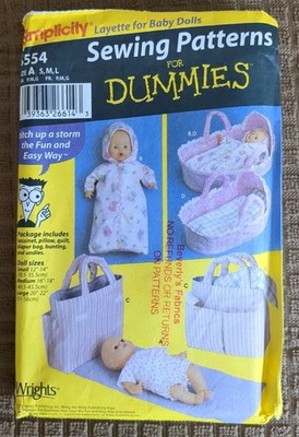 Simplicity 5554 Layette for Baby Dolls Sewing Pattern Sz 12-14 16-18 20-22 UNCUT