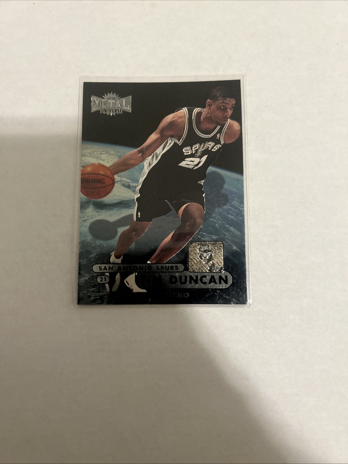 1997-98 Skybox Metal Universe Championship Tim Duncan Rookie RC #72 Spurs 10A