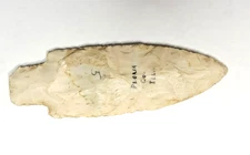 4 3/16" Hardin. High-grade white flint. Peoria Co., Illinois.