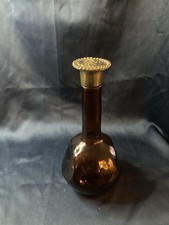 Dark Amber Liquor Bottle with Unique Cap