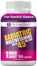 ProCare Health Bariatric Multivitamin 45mg Iron   Once 90 Count Pack of 1 