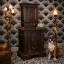 Buffet Ancien en Style Néo-Baroque Pin Italie du XIXe Siècle