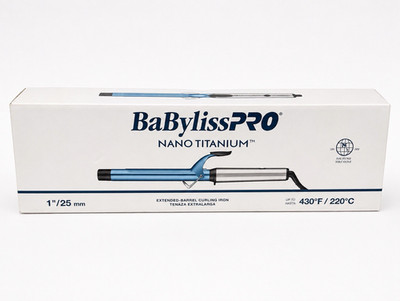 BaBylissPRO Nano Titanium 1in Curling Iron Titanium 430F Blue Silver