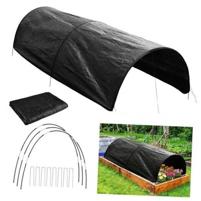 Upgraded 8x4x1Ft Raised Garden Bed Sun Shade Kit   70% Black Shade 8 * 4 * 1ft