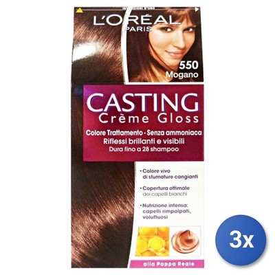 3x L Oréal Paris Casting Crème Gloss Mogano 550 Haarfarbe