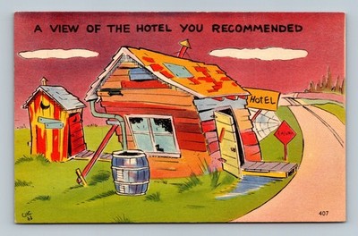 Comic A View Of The Hotel You Recommended Postcard