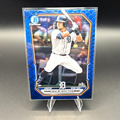 2026 Bowman Chrome Blue Reptilian Refractor Kevin McGonigle /150 Detroit Tigers