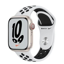 Apple Watch Series 7 (GPS, 41mm) Starlight Aluminium Case + Platinum Nike Strap
