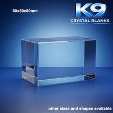50x50x80mm | K9 Crystal Blanks | 2D 3D Photo Laser Engraving Glass Blocks | UK