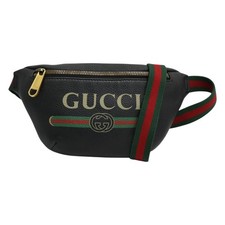GUCCI Mini Cintura Logo Marsupio Pelle Nero 527792