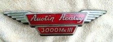 Austin Healey 3000 Mkiii Wing Front Hood Ornament Logo Emblem Bj8 Original 1960s