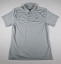 Under Armour Heat Gear Loose Golf Polo Shirt Mens XL Gray
