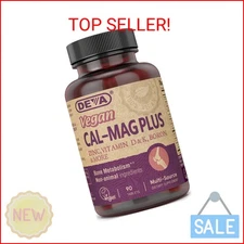DEVA Vegan Calcium Magnesium Supplement, Plus Zinc, Vitamins C, D & K, Boron, 90