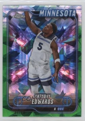 2024-25 Topps Chrome Sapphire Green 31/99 Anthony Edwards #77 1i3m