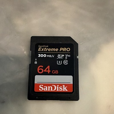 SanDisk Extreme PRO 64GB SDXC UHS-II V90 Class 10 High Speed 300MB/s