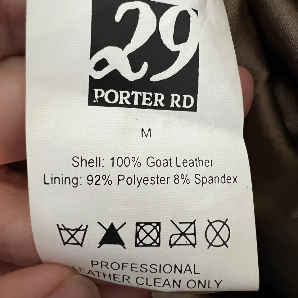 29 Porter RD Falda de Gamuza de Cuero de Cabra para Mujer Talla M Tostado Midi Botón Frontal Foto 3 de 4