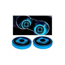 Universal LED Car Cup Holder Lights 7 Color USB Charging Car Atmosphere Lights