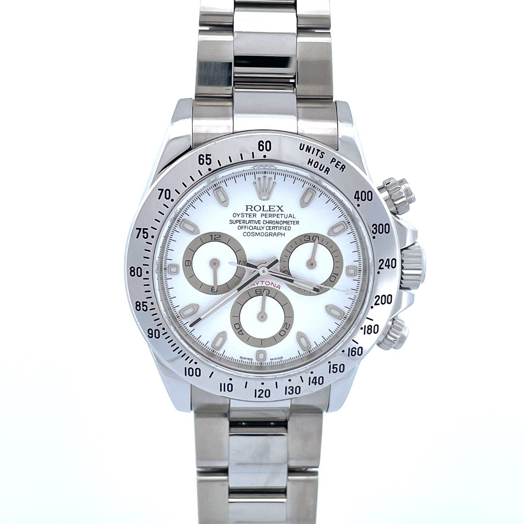 Rolex Cosmograph Daytona 116520 Silver Oyster Bracelet with Silver Bezel
