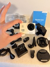 Sports Cam HD 1080P Wi-Fi Action Camera w/ Waterproof Case, 2in Screen