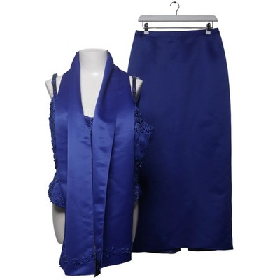 Nightscene Couture, Set, Größe: 2XL, Polyester, Blau, Einfarbig, Satin #p9l