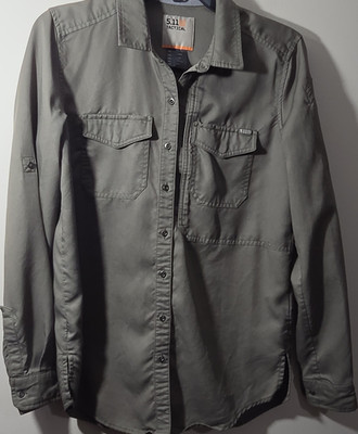5.11 Tactical Green Long Sleeve Shirt Size S Unisex Regular