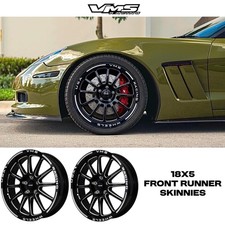 2 Vms Racing Blackhawk Drag Race Rims Wheels Front 18x5 For Chevy Corvette C6