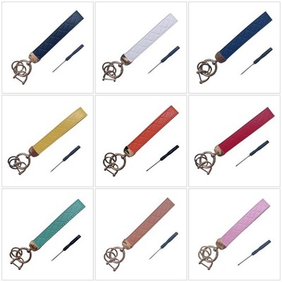 Elegant Environmental Friendly Key Hoop Highlighting Soft Permanent Leather And