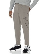 A X ARMANI EXCHANGE Men's Falling Logo Elastic Waistband Trousers, Pewter, XL